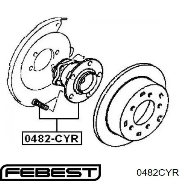Задняя ступица 0482CYR Febest