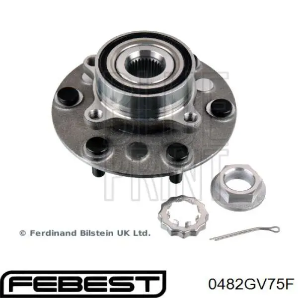 Подшипник ступицы 0482GV75F Febest