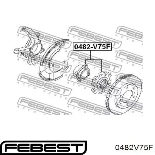 0482V75F Febest Ступица колеса передняя