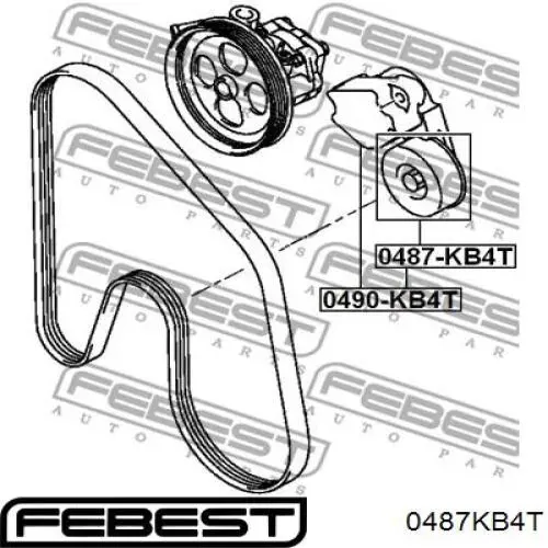 Купить 0487KB4T Febest Натяжной ролик