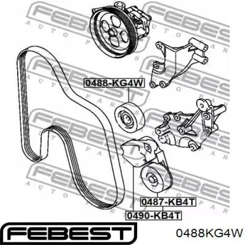 Паразитный ролик 0488KG4W Febest