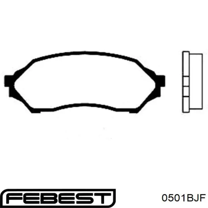 Передние тормозные колодки 0501BJF Febest