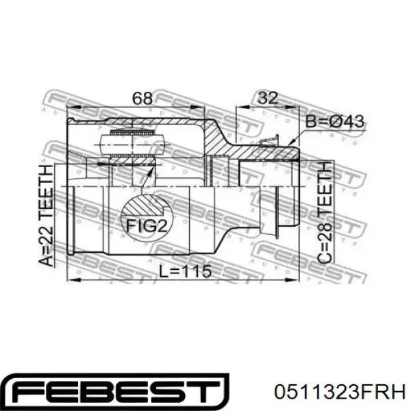 Шарнир привода внутренний GSP 634014 цена, от 38.19 USD