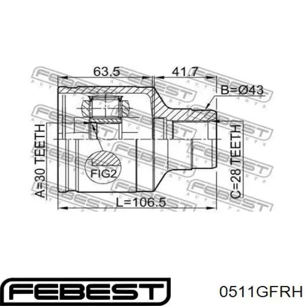 Шарнир привода внутренний Q-fix Q1310074 цена, от 33.72 USD