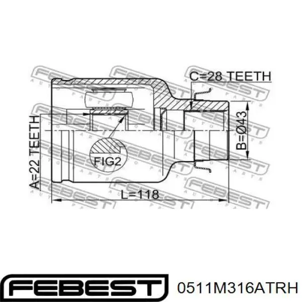 0511M316ATRH Febest