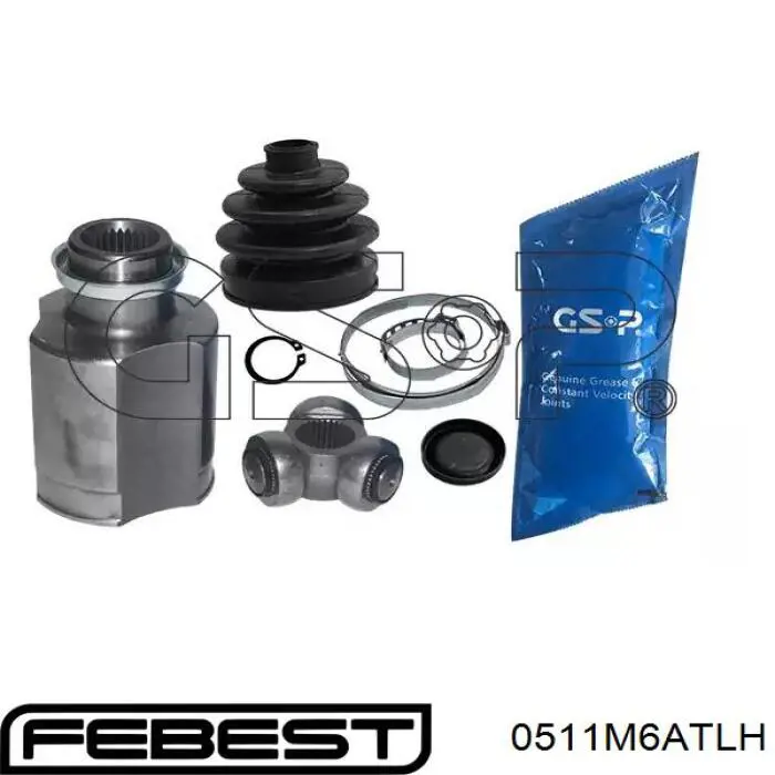 ШРУС наружный передний, левый Febest 0511M6ATLH цена, от 76.80 USD