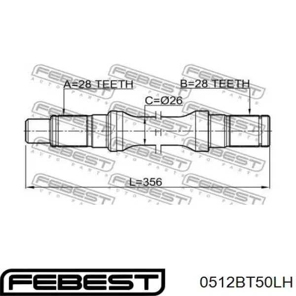 0512BT50LH Febest 