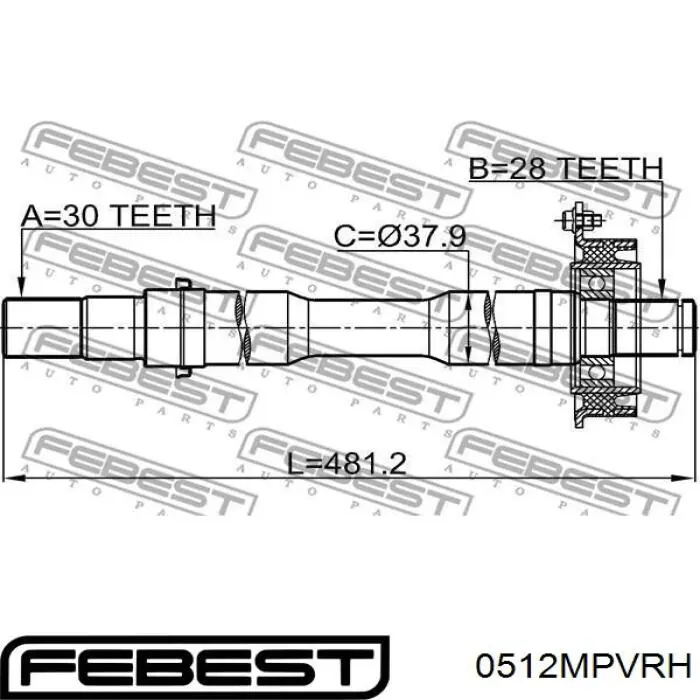 Привод передний правый Mazda FF0525700A цена, от 34.01 USD