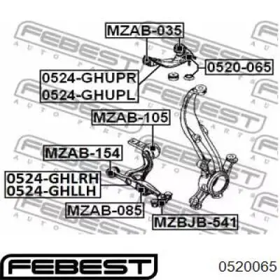 Купить 0520065 Febest Верхняя шаровая опора
