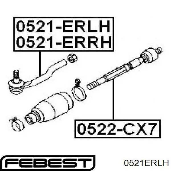 Рулевой наконечник 0521ERLH Febest