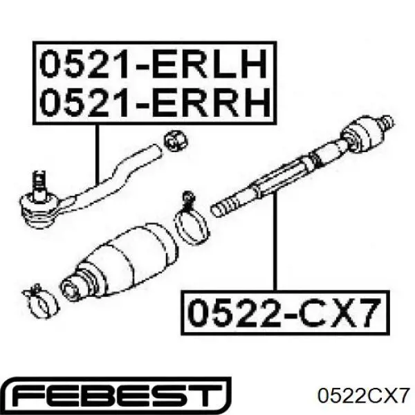 Купить 0522CX7 Febest Рулевая тяга