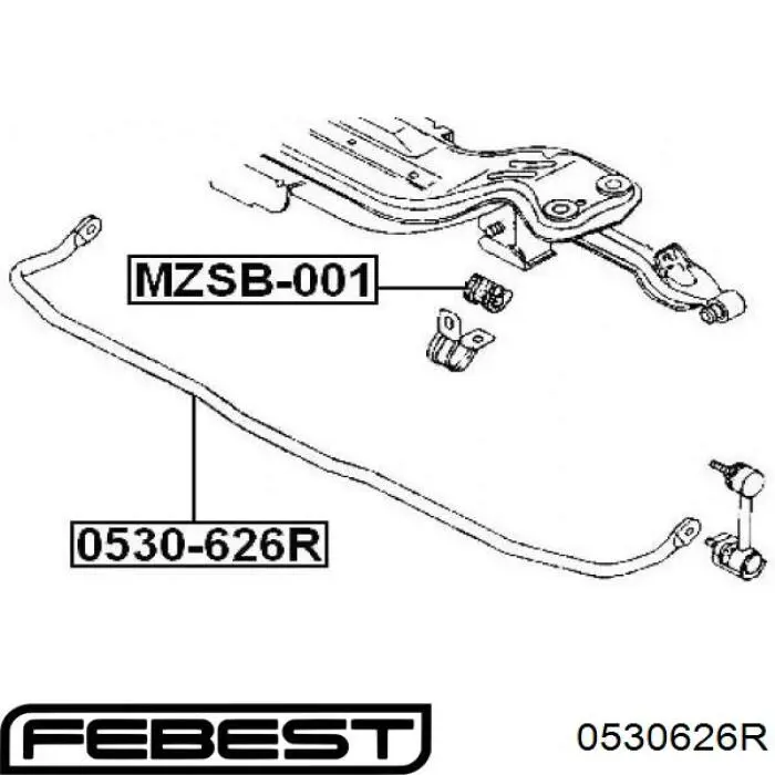 Задний стабилизатор Мазда Кседос 6 (Mazda Xedos)