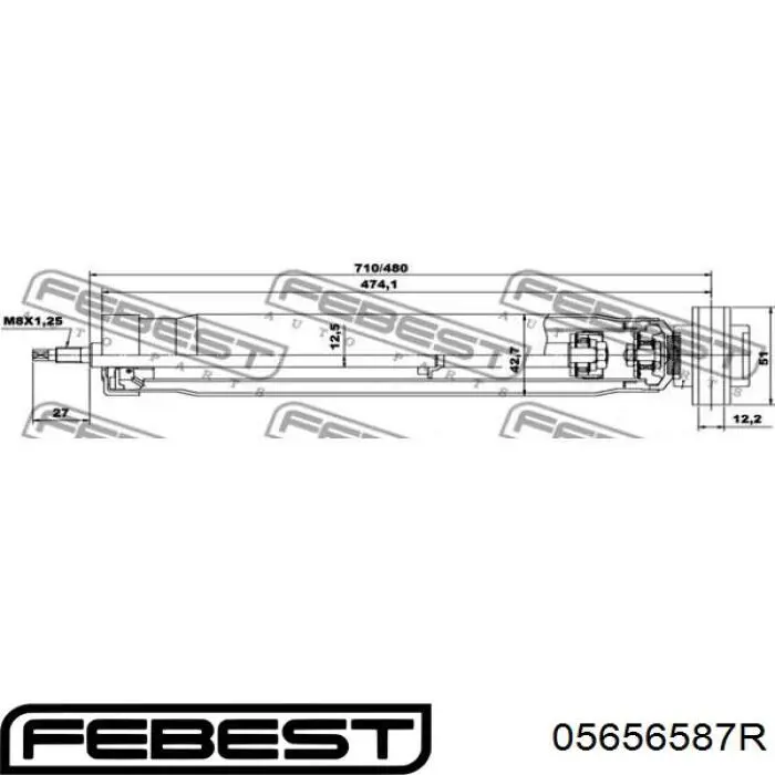 Амортизатор задний 05656587R Febest