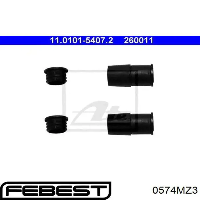 Втулка направляющая тормозного суппорта Febest 0574MZ3
