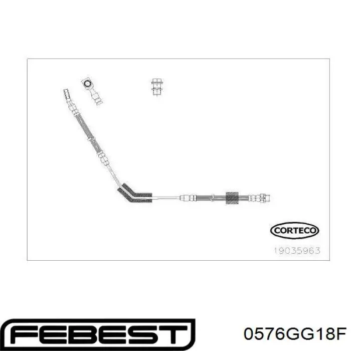 Поршень суппорта тормозного переднего 0576GG18F Febest