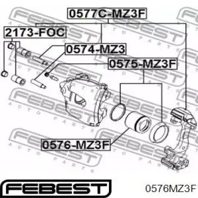 0576-MZ3F Febest поршень суппорта тормозного переднего