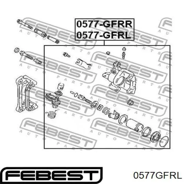 Суппорт задний левый 0577GFRL Febest