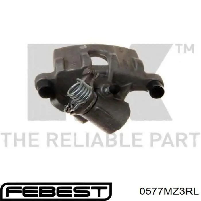 Суппорт тормозной левый задний Febest 0577MZ3RL