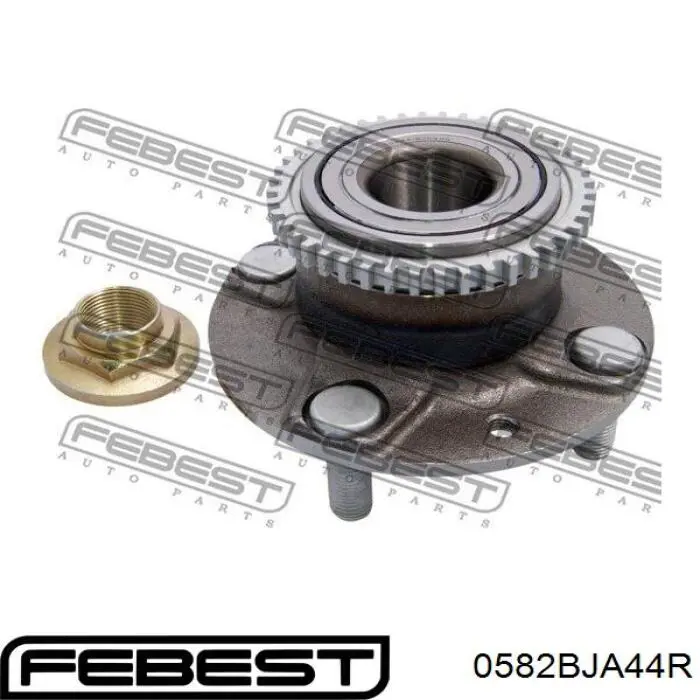 Cubo de rueda trasero 0582BJA44R Febest