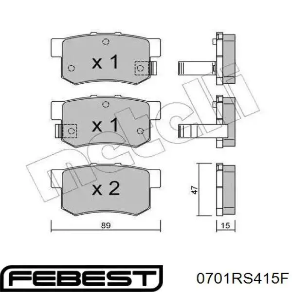 Купить 0701RS415F Febest Колодки тормозные