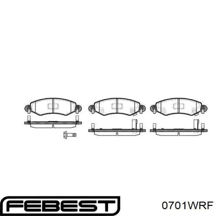 0701WRF Febest Колодки передние