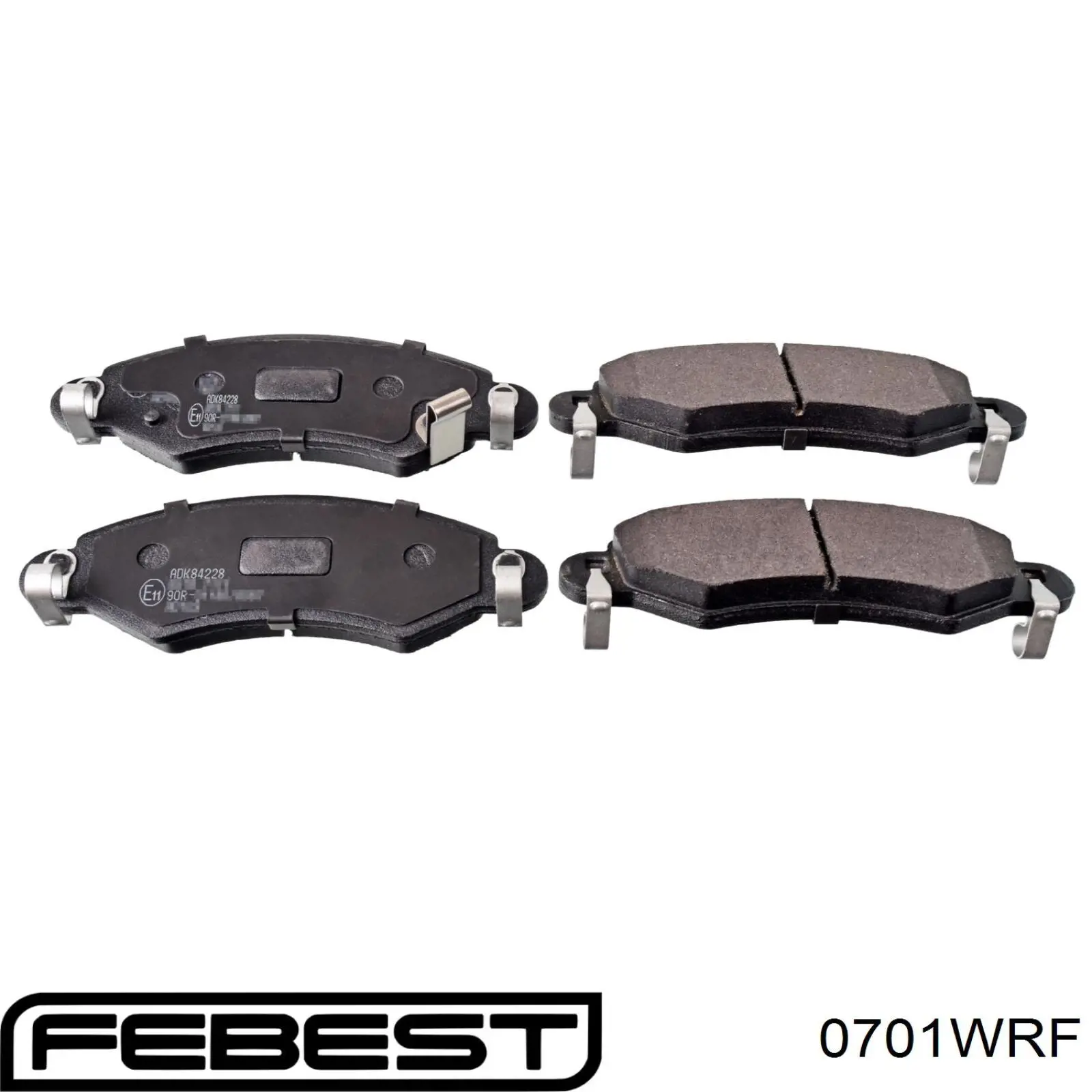 0701-WRF Febest колодки тормозные передние дисковые