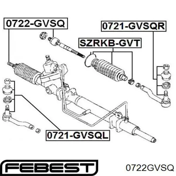 Купить 0722GVSQ Febest Рулевая тяга