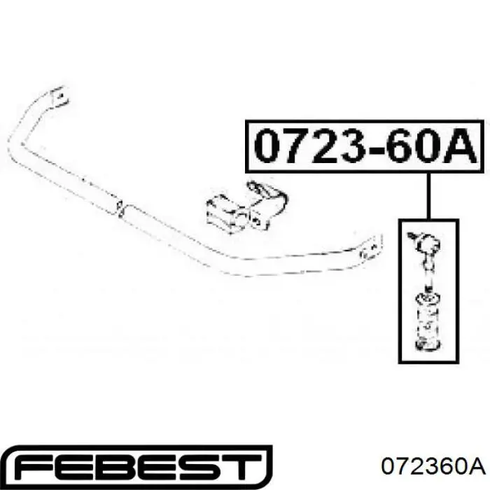072360A Febest стойка стабилизатора переднего