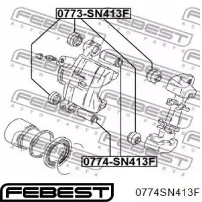 Купить 0774SN413F Febest Втулка направляющая тормозного суппорта