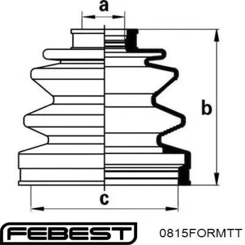 0815FORMTT Febest Пыльник ШРУСа передней полуоси внутренний