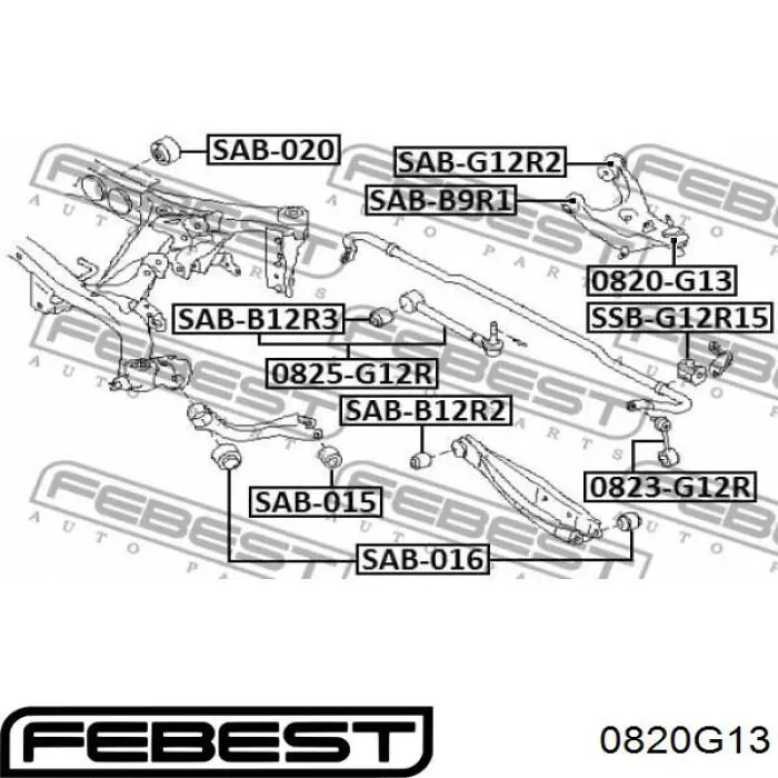 Шаровая опора задней подвески верхняя Febest 0820G13 цена, от 11.19 USD