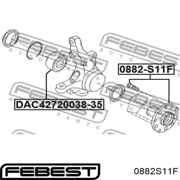 Передняя ступица 0882S11F Febest