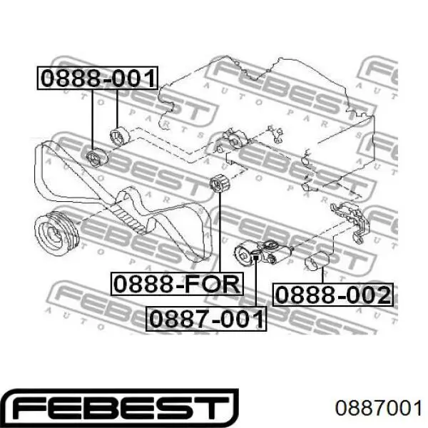 Ролик натяжителя Febest 0887001