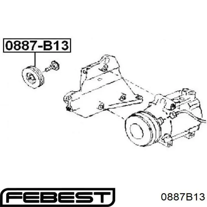 Натяжной ролик 0887B13 Febest