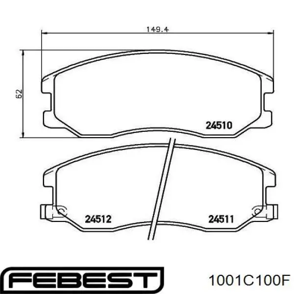 Передние тормозные колодки 1001C100F Febest