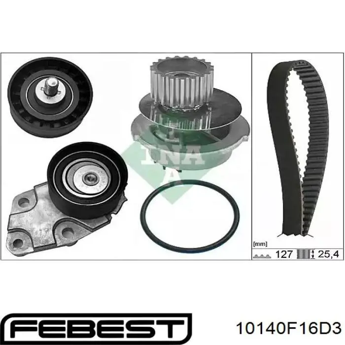 Купить 10140F16D3 Febest Ремень газораспределительного механизма