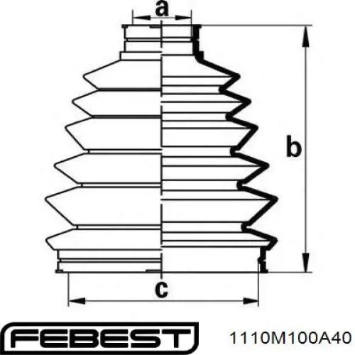 ШРУС наружный передний 1110M100A40 Febest