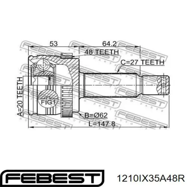 Шарнир равных угловых скоростей задний GSP 802286 цена, от 29.04 USD