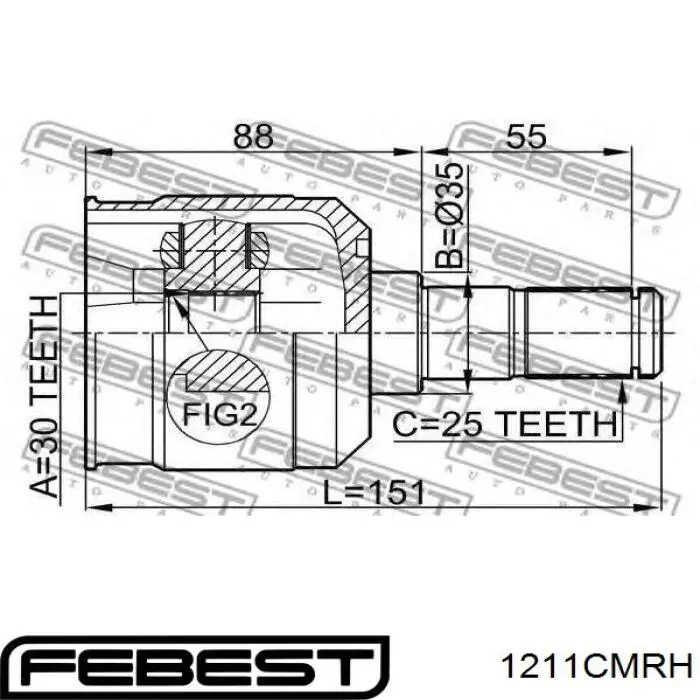 1211CMRH Febest ШРУС внутренний, задний