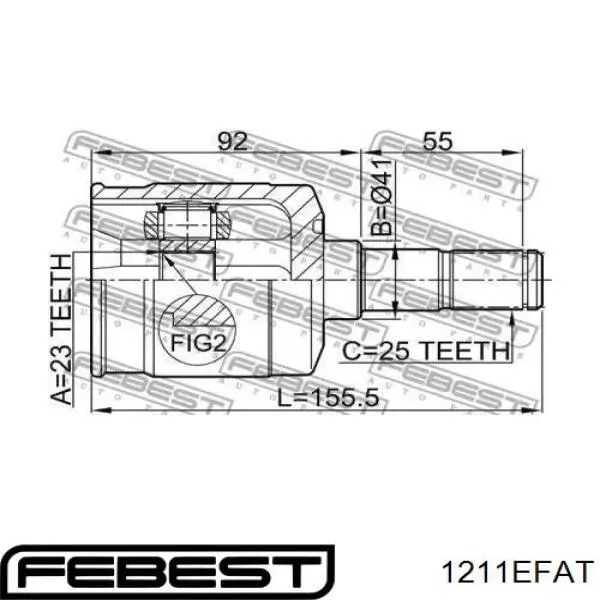 ШРУС внутренний 1211EFAT Febest