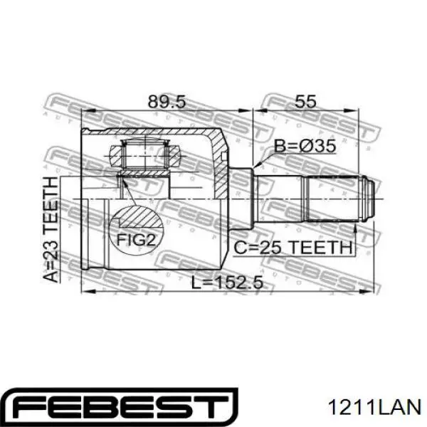 Купить 1211LAN Febest ШРУС внутренний