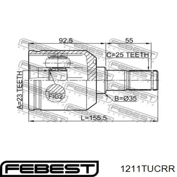 ШРУС внутренний задний TA39041CVI Safety