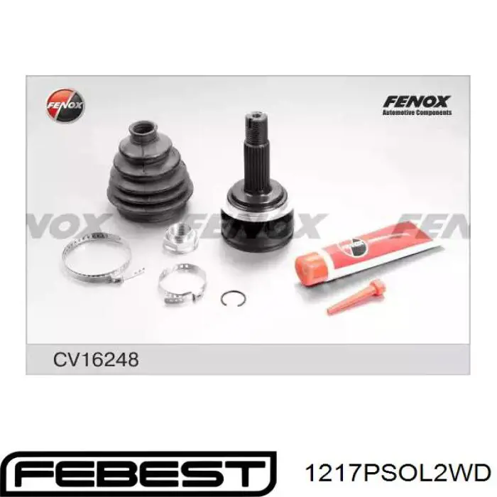 Купить 1217PSOL2WD Febest Пыльник гранаты наружный, передний