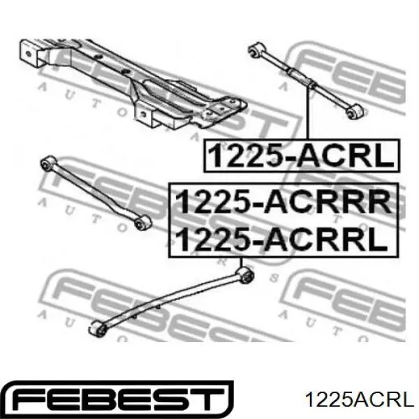 1225ACRL Febest Поперечная тяга задней подвески