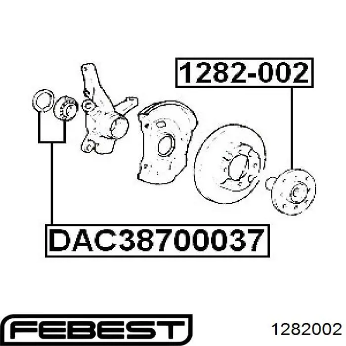 Передняя ступица 1282002 Febest