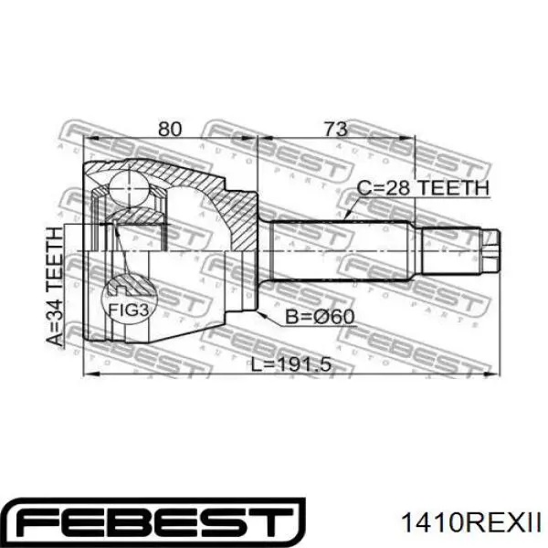 ШРУС наружный передний 1410REXII Febest