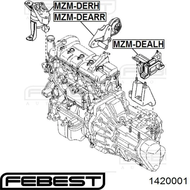 Шаровая опора задней подвески, верхняя Febest 1420001