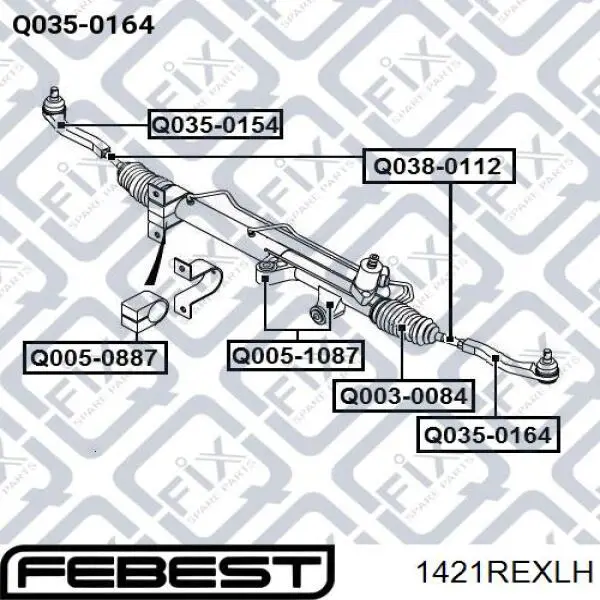 Наконечник рулевой тяги Febest 1421REXLH