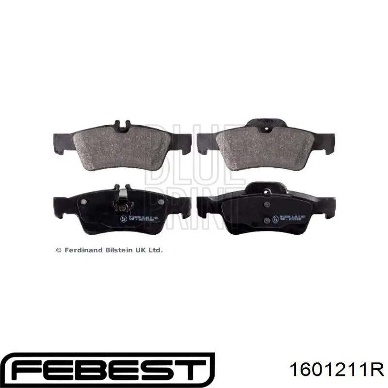 Купить 1601211R Febest Колодки тормозные задние, дисковые