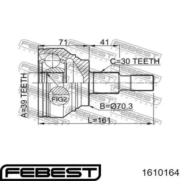 ШРУС наружный передний G1M021PC Pascal